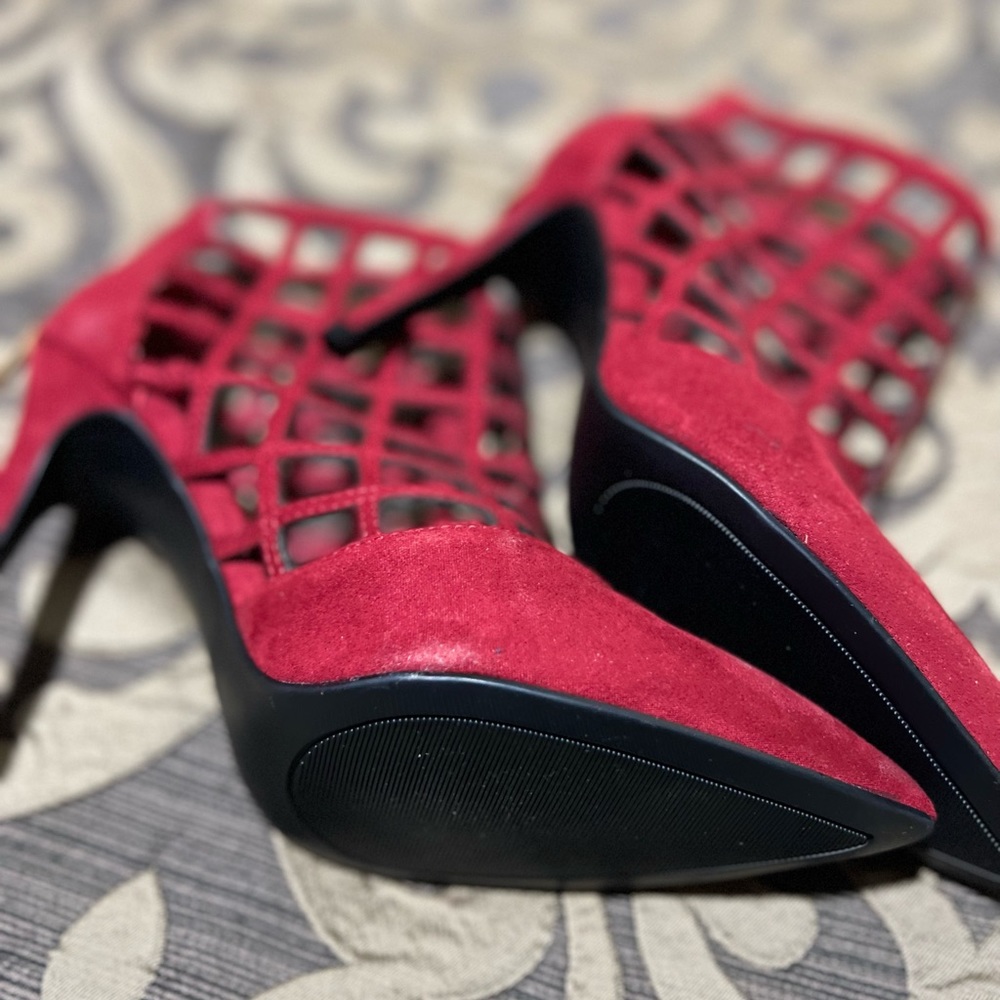 Wine colored booties